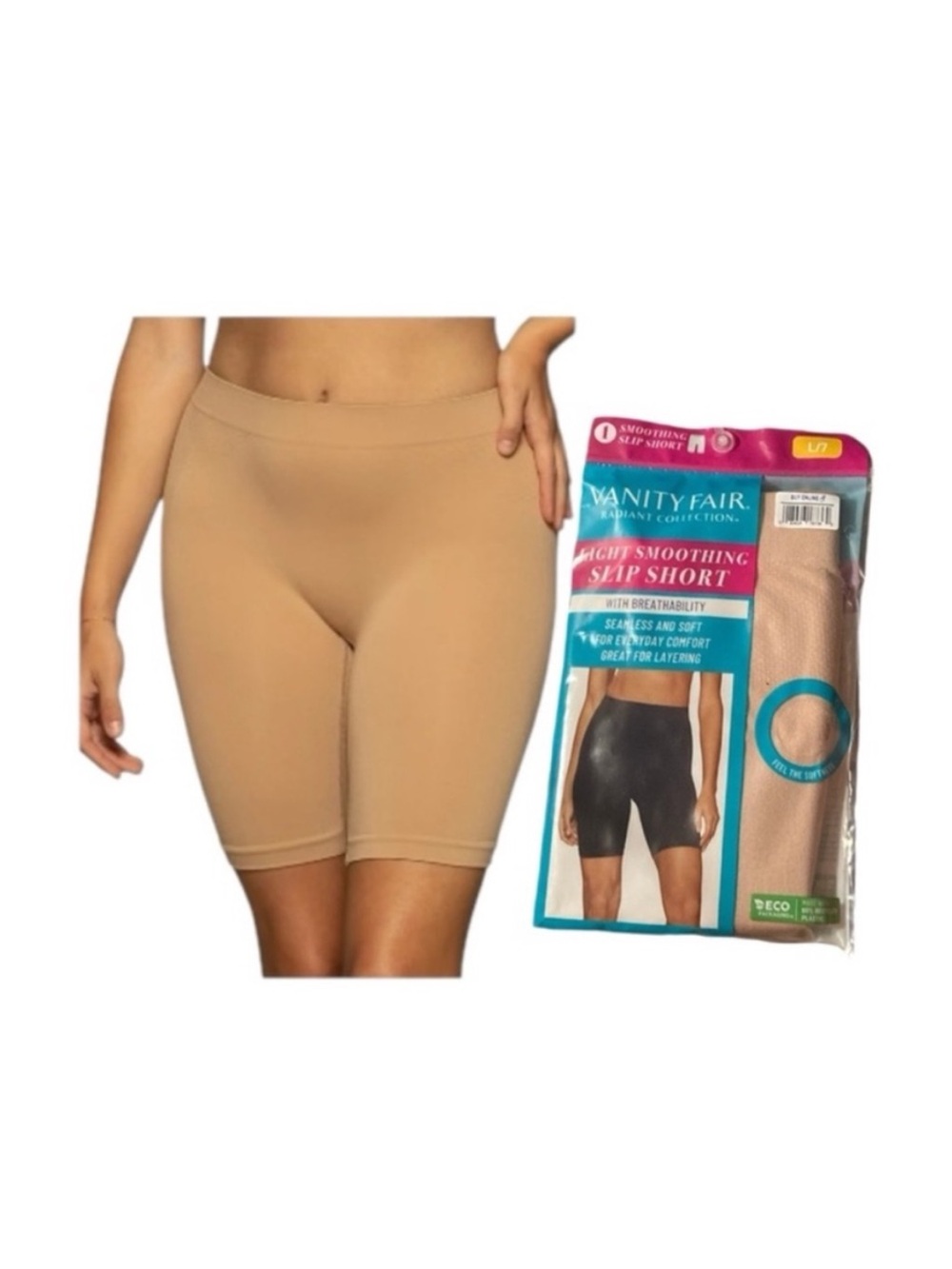 Vanity Fair Light Beige Shapewear Slip Shorts